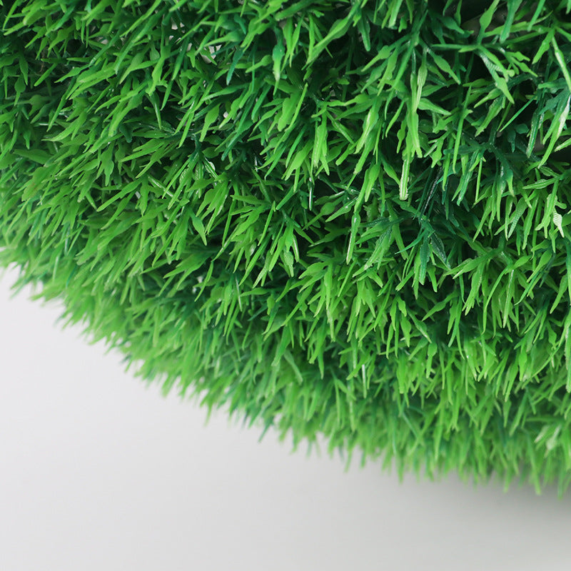 Artificial Topiary Pine Needle Grass Balls, 6 Pcs, 4 Inch, Green, Silk Plant Balls for Home Garden Decor