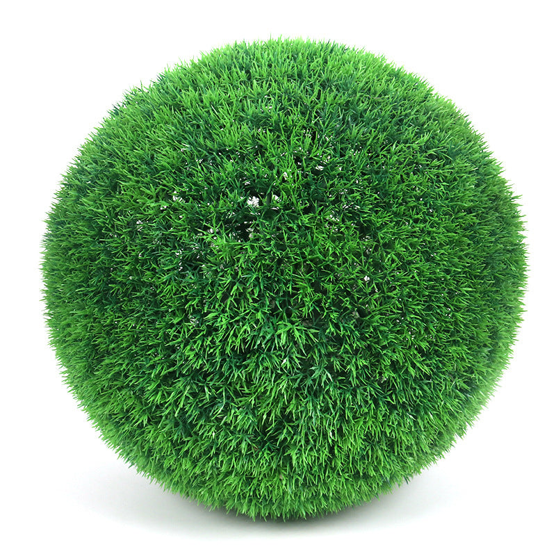 Artificial Topiary Pine Needle Grass Balls, 6 Pcs, 4 Inch, Green, Silk Plant Balls for Home Garden Decor