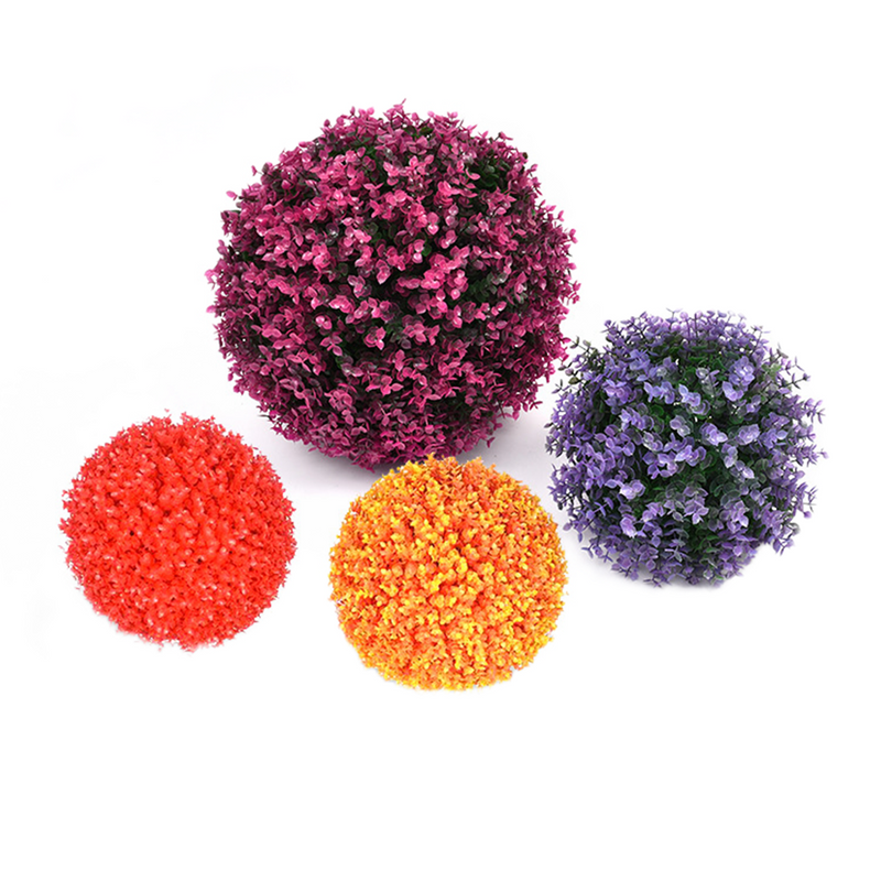Artificial Boxwood Topiary Ball Sphere for Outdoor Fall Winter Decor, 6 Inch, Green, Bulk Pack
