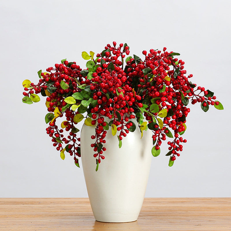 22 Inch Artificial Trailing Holly Berries Branches Bulk Quantity Holiday Decor