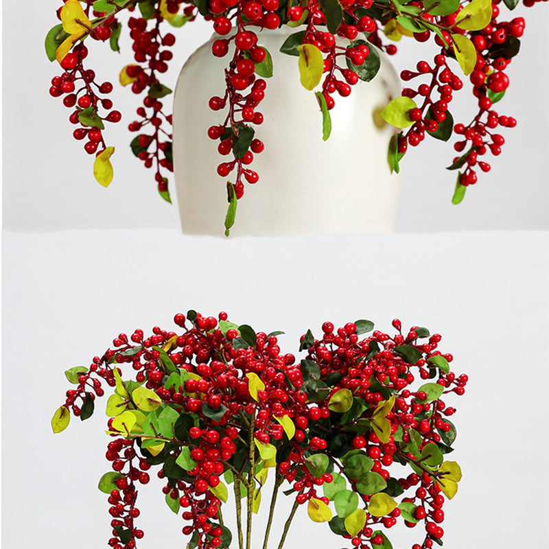 22 Inch Artificial Trailing Holly Berries Branches Bulk Quantity Holiday Decor