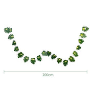 79 Inch Artificial Tropical Palm Leaves Vine Garland with String Lights, Bulk Quantity