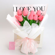 Artificial Tulips Flower Bouquet 12 Inch 10 Pcs Bulk Wholesale Silk Tulip Stems
