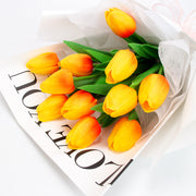 Artificial Tulips Flower Bouquet 12 Inch 10 Pcs Bulk Wholesale Silk Tulip Stems