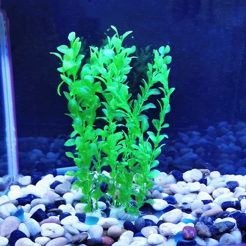 Artificial Aquarium Plants 10 Pcs Green Underwater Fish Tank Decorations Silk Water Grass