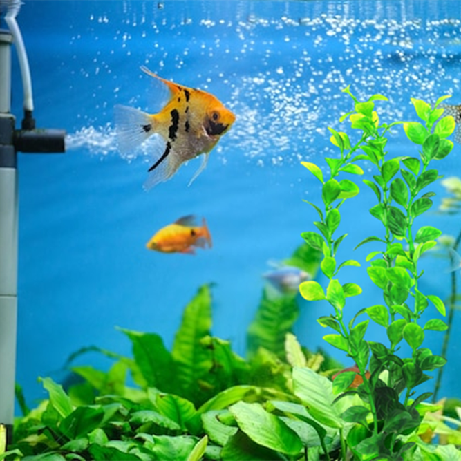 Artificial Aquarium Plants 10 Pcs Green Underwater Fish Tank Decorations Silk Water Grass