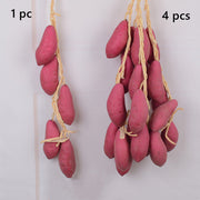 Artificial Hot Chili Pepper Garland 10 Pcs 12 Inch Lifelike Hanging Vegetable String for Home Kitchen Wall Decoration