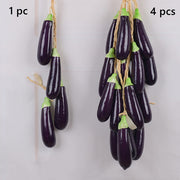 Artificial Hot Chili Pepper Garland 10 Pcs 12 Inch Lifelike Hanging Vegetable String for Home Kitchen Wall Decoration