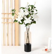 Artificial Violet Clematis Spray with Foliage 26 Inch 10 Pcs Bulk Silk Flowers