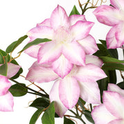 Artificial Violet Clematis Spray with Foliage 26 Inch 10 Pcs Bulk Silk Flowers