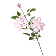 Artificial Violet Clematis Spray with Foliage 26 Inch 10 Pcs Bulk Silk Flowers