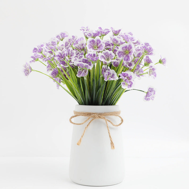 3 Pcs Artificial Silk Violet Branch Bouquet February Birth Flower Bulk