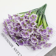 3 Pcs Artificial Silk Violet Branch Bouquet February Birth Flower Bulk