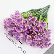 3 Pcs Artificial Silk Violet Branch Bouquet February Birth Flower Bulk