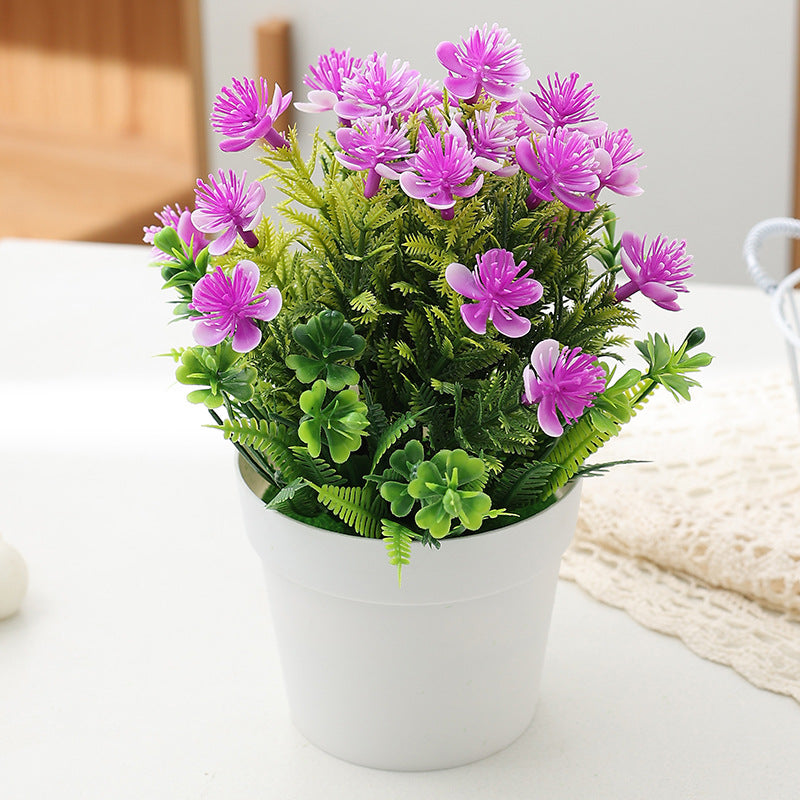 Artificial Waterweed Plum Blossom Plant Pot, Mini Succulent Bonsai, Small Size, Artificial Material