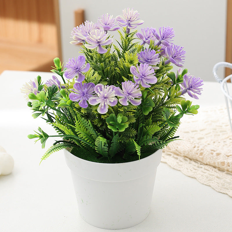 Artificial Waterweed Plum Blossom Plant Pot, Mini Succulent Bonsai, Small Size, Artificial Material