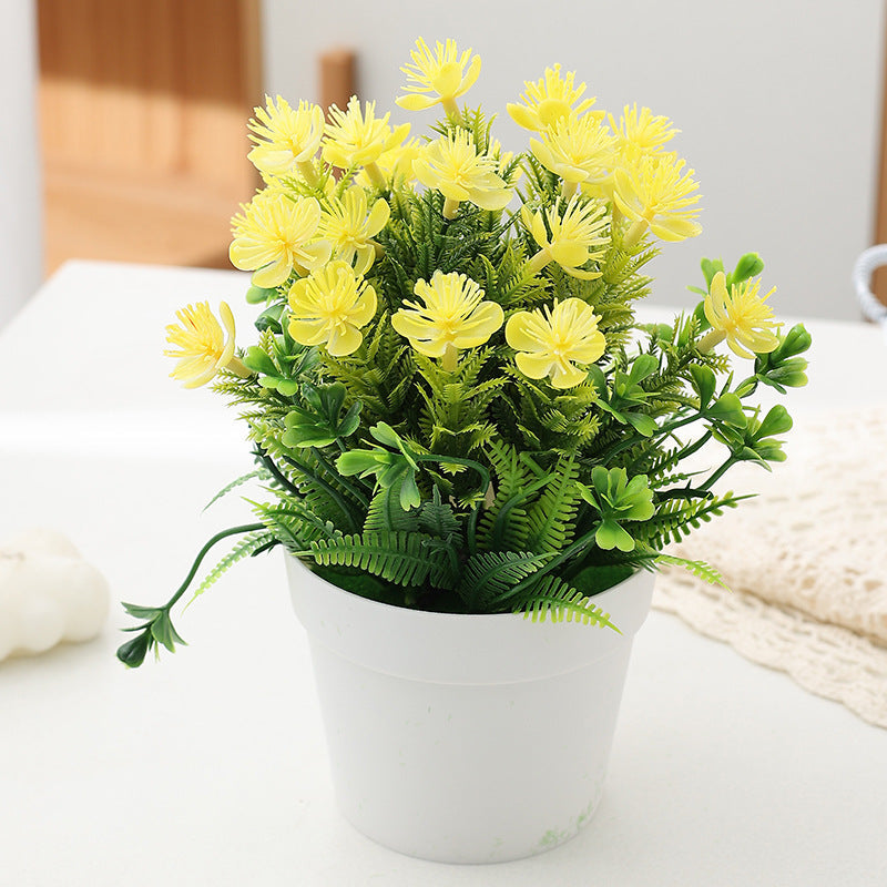 Artificial Waterweed Plum Blossom Plant Pot, Mini Succulent Bonsai, Small Size, Artificial Material