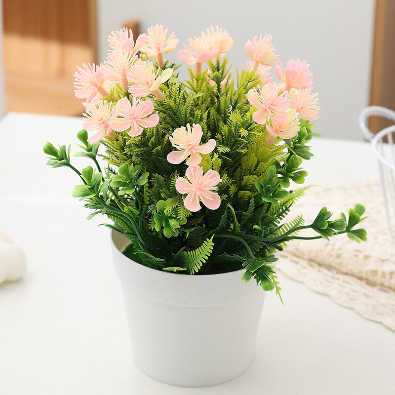 Artificial Waterweed Plum Blossom Plant Pot, Mini Succulent Bonsai, Small Size, Artificial Material