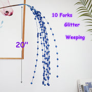 5 Pcs Artificial Glitter Berry Long Stems Christmas Flower Arrangement Decoration