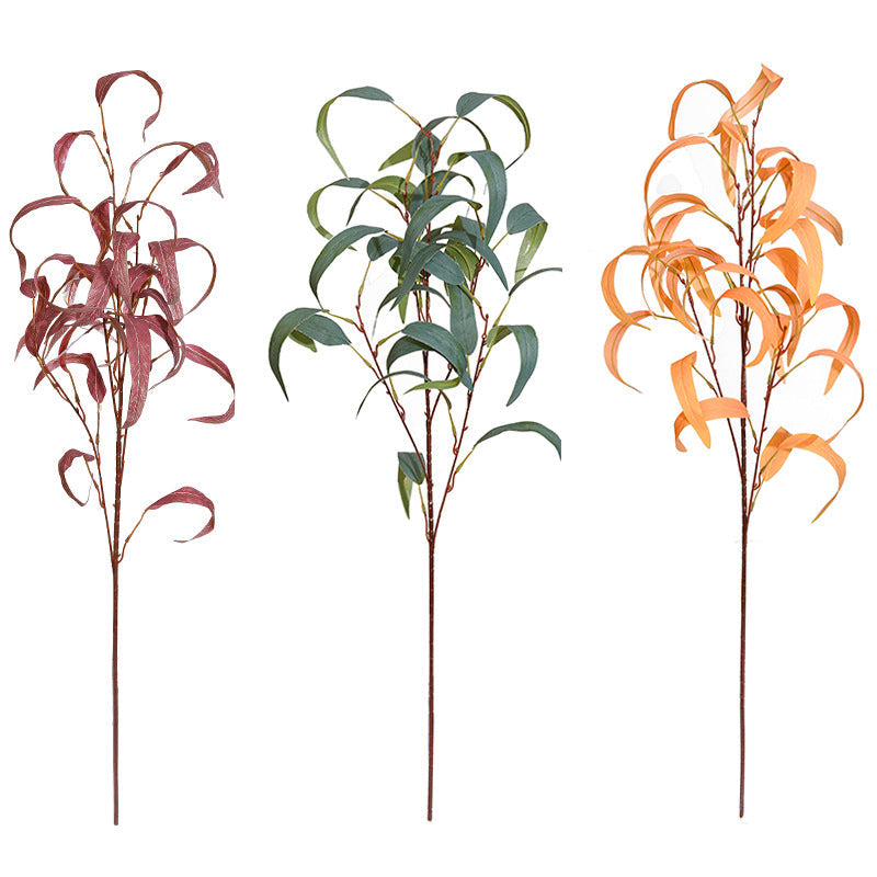 Artificial Eucalyptus Leaf Spray 12 Inch Real Touch Bulk 10 Pcs Silk Salix Plants