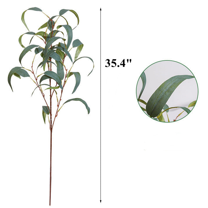 Artificial Eucalyptus Leaf Spray 12 Inch Real Touch Bulk 10 Pcs Silk Salix Plants
