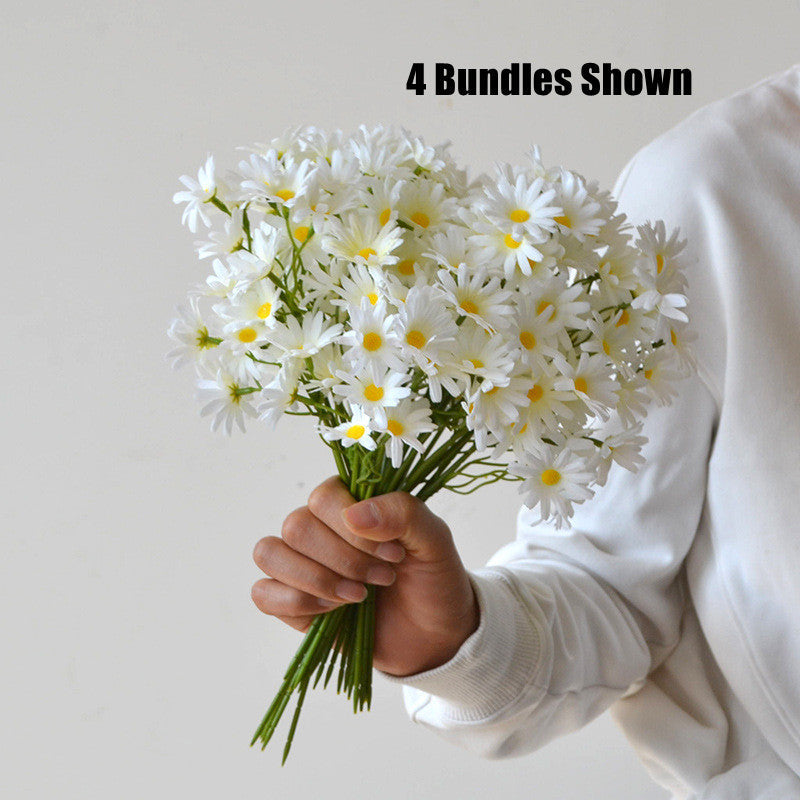 11 Inch Artificial Daisy Stems, 10 Pcs Silk Flowers for Wedding Arch Decor, DIY Bouquets, Home Centerpieces