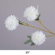 Artificial White Flowers Combo - 6 Stems Silk Floral Arrangement