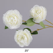 Artificial White Flowers Combo - 6 Stems Silk Floral Arrangement