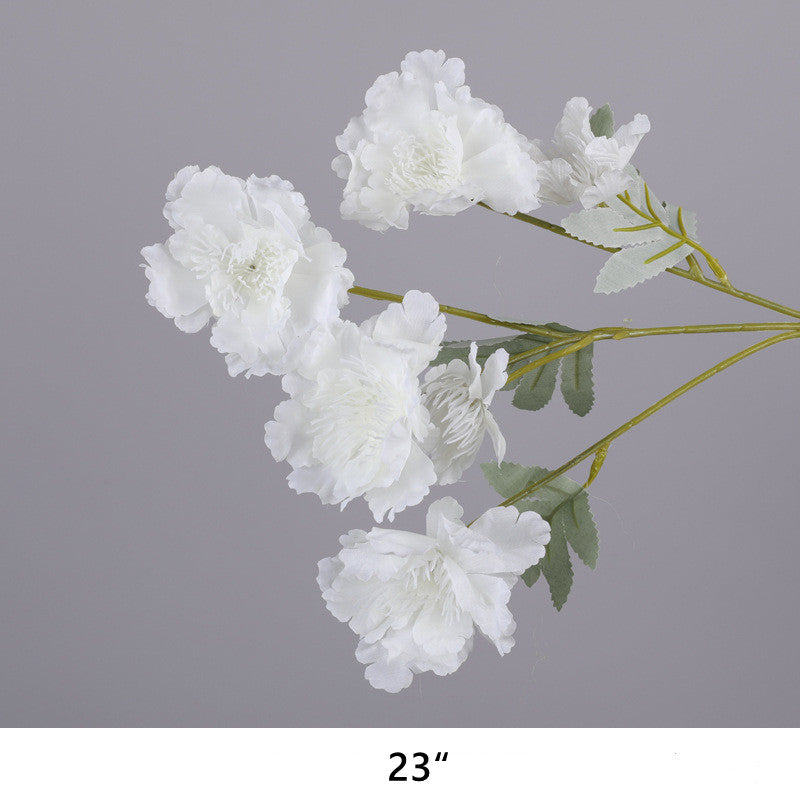 Artificial White Flowers Combo - 6 Stems Silk Floral Arrangement