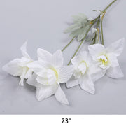 Artificial White Flowers Combo - 6 Stems Silk Floral Arrangement