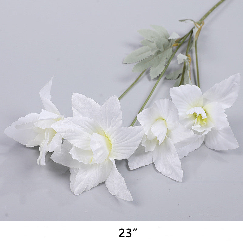 Artificial White Flowers Combo - 6 Stems Silk Floral Arrangement