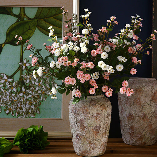 28 Inch Artificial Silk Rosa Multiflora Stems Branches 10 Pcs Bulk Flowers Arrangement