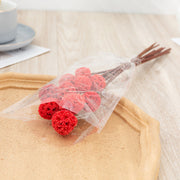 Preserved Pristimera Flower Balls with Scabiosa Pods and Windmill Fruit Pods, Bulk Artificial Floral Decor