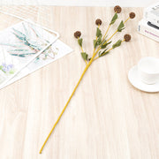 31 Inch Artificial Windmill Fruit Flower Stems, 10 Pcs Long Scabiosa Pods Balls, Bulk Wholesale