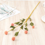 31 Inch Artificial Windmill Fruit Flower Stems, 10 Pcs Long Scabiosa Pods Balls, Bulk Wholesale