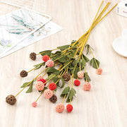 31 Inch Artificial Windmill Fruit Flower Stems, 10 Pcs Long Scabiosa Pods Balls, Bulk Wholesale
