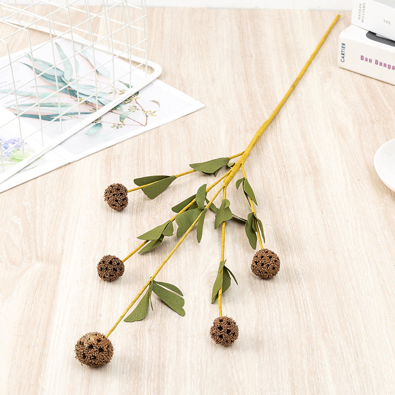 31 Inch Artificial Windmill Fruit Flower Stems, 10 Pcs Long Scabiosa Pods Balls, Bulk Wholesale