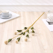 31 Inch Artificial Windmill Fruit Flower Stems, 10 Pcs Long Scabiosa Pods Balls, Bulk Wholesale