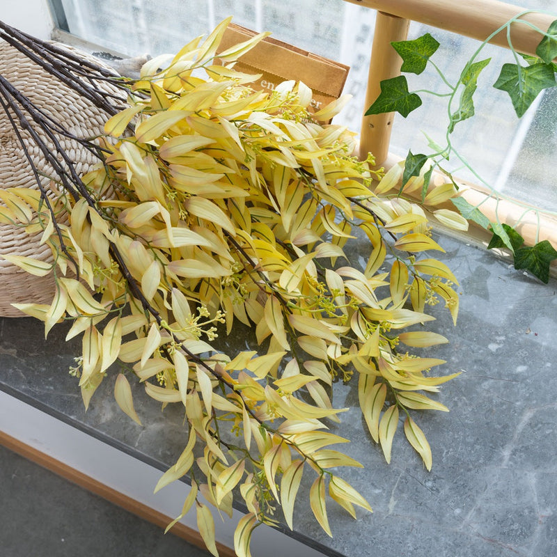 Artificial Fall Leaves Stems Bulk, 12 Inch Autumn Greenery Branches Leaf Bouquet, 10 Pcs