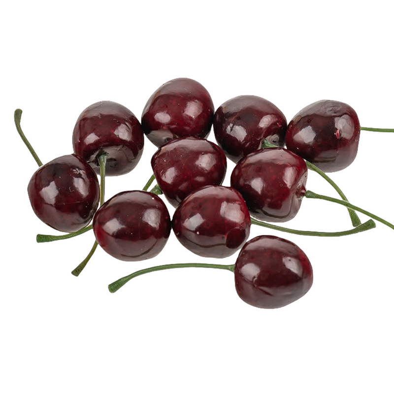 Artificial Cherries 50 Pcs Lifelike Cherry Simulation Fruit Model Ornament Bulk