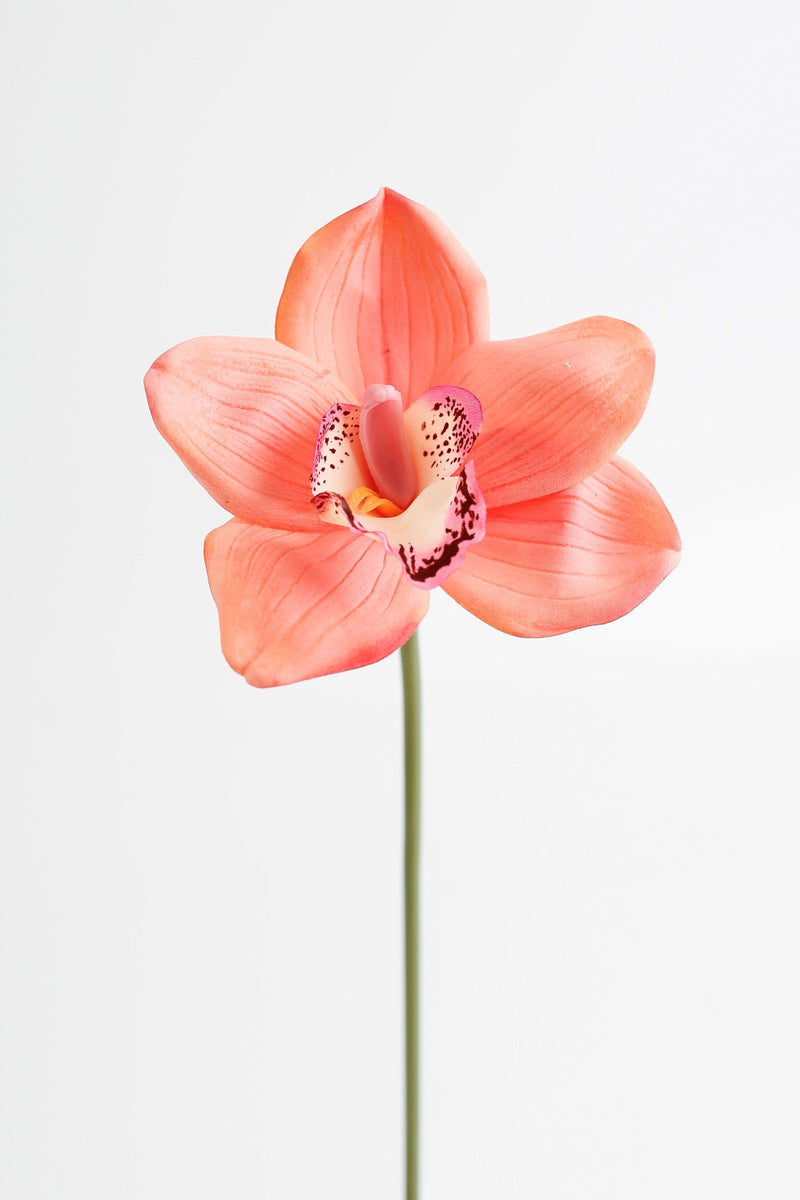 10 Inch Cymbidium Artificial Flowers 10 Pcs Real Touch Stems Bulk Wholesale