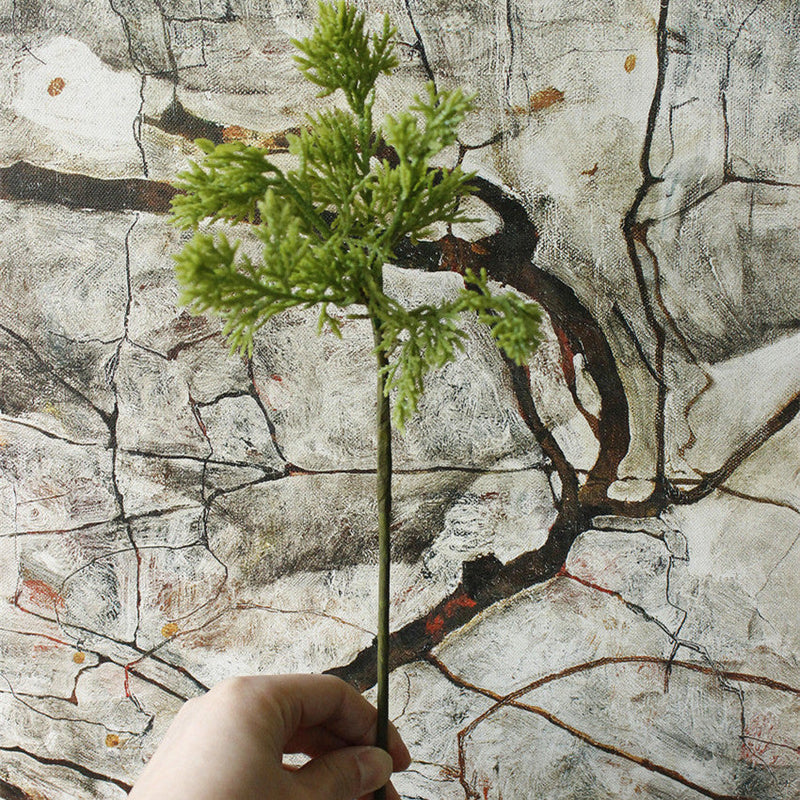 Artificial Cypress Stem 14.57 Inch Realistic 10 Pcs Bulk for Christmas DIY Crafts Holiday Wreath Mantel Decoration