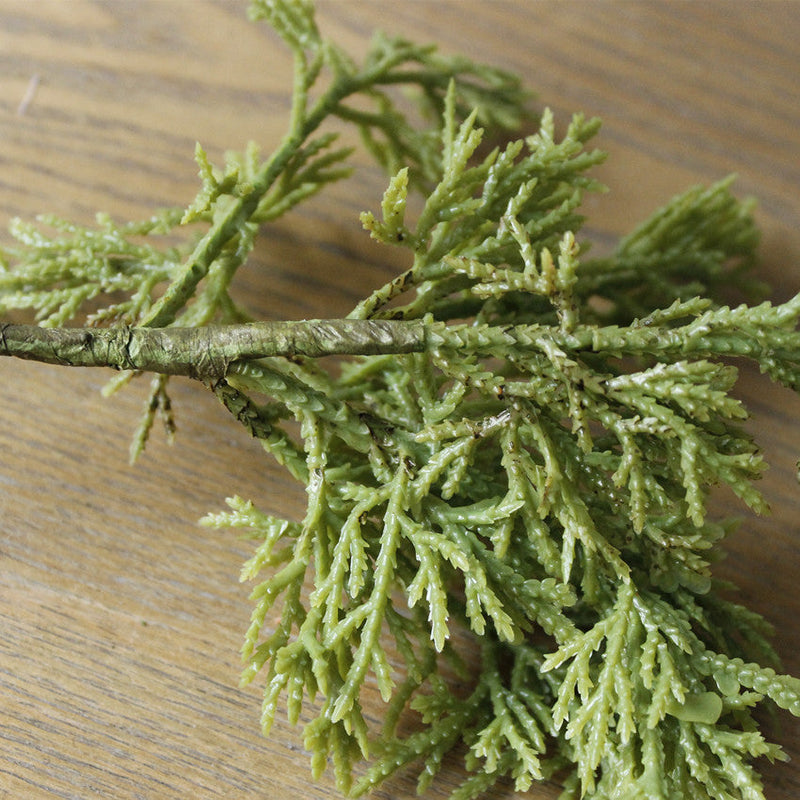Artificial Cypress Stem 14.57 Inch Realistic 10 Pcs Bulk for Christmas DIY Crafts Holiday Wreath Mantel Decoration