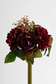 Silk Artificial Dahlia Fall Flowers Bouquet, Small, Bulk Quantity for Arrangements