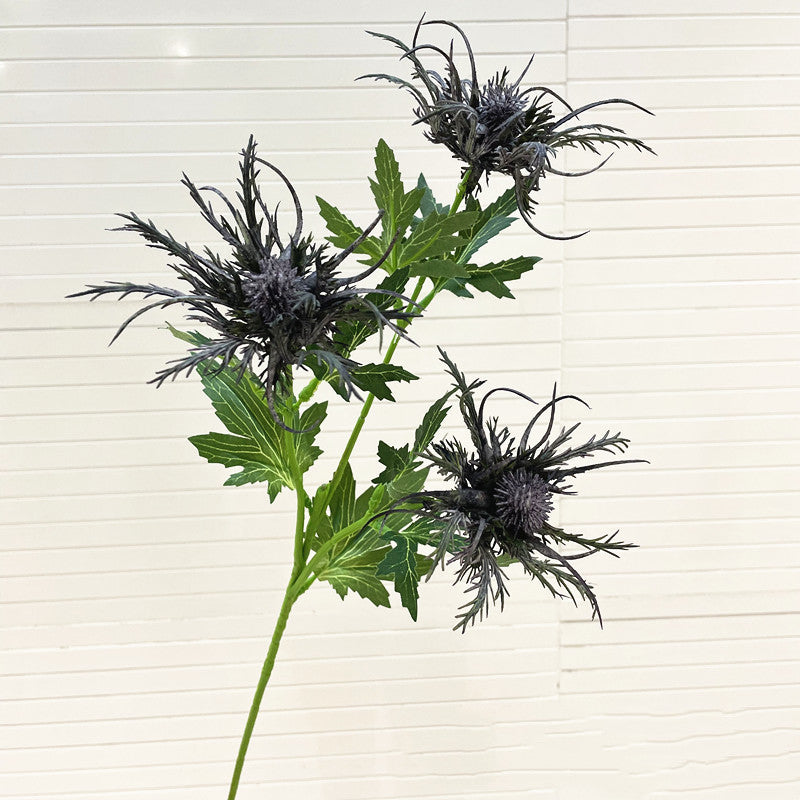 26 Inch Artificial Eryngium Thistle Flowers 10 Stems Real Touch Silk Bulk