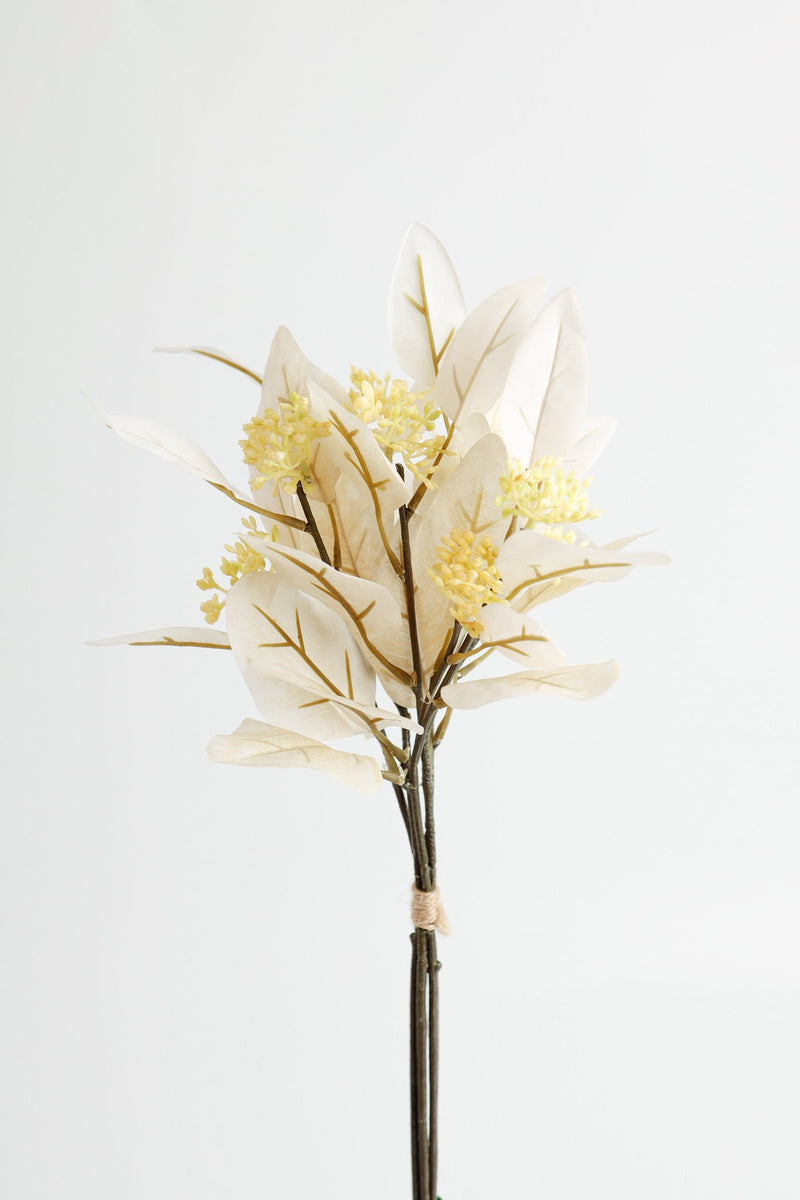 Artificial Eucalyptus Small Bouquet with Fruits 15 Inch Silk 1 Pc
