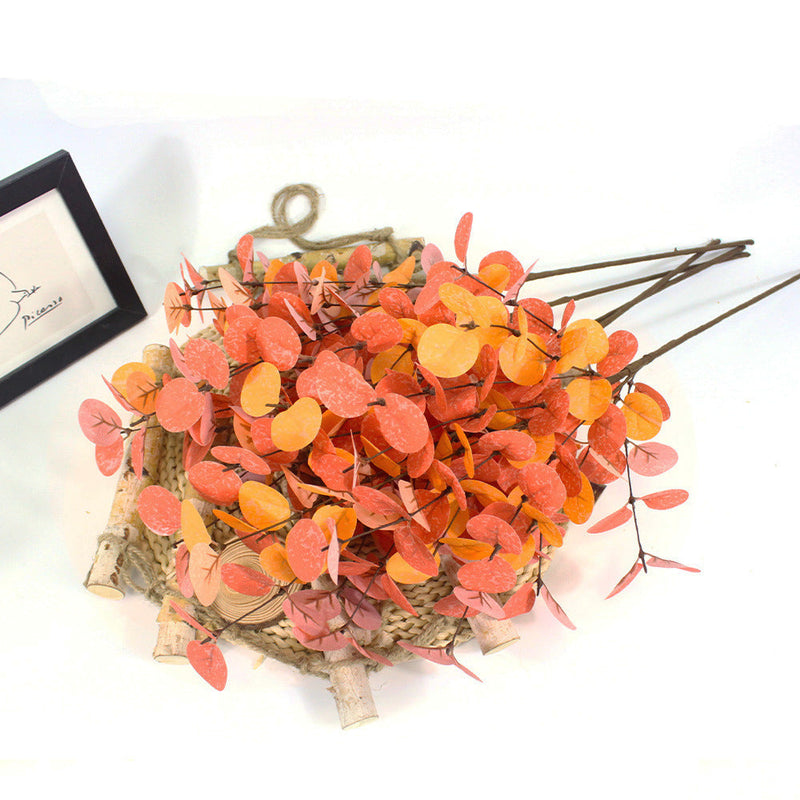 5 Pcs Artificial Eucalyptus Stems Bulk Fall Decorations Autumn Botanicals Plants