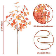 5 Pcs Artificial Eucalyptus Stems Bulk Fall Decorations Autumn Botanicals Plants