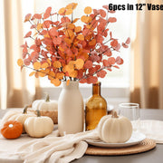 5 Pcs Artificial Eucalyptus Stems Bulk Fall Decorations Autumn Botanicals Plants