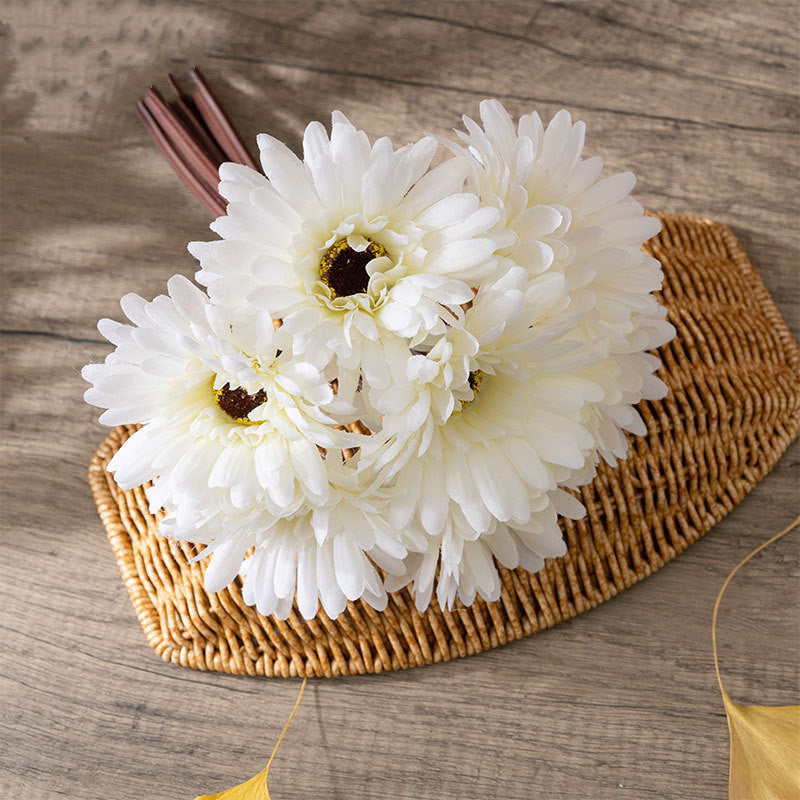 11 Inch Artificial Silk Gerbera Bouquet November Birth Flowers Bulk Wholesale